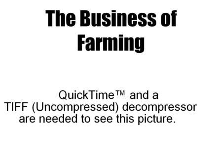 The Business of Farming