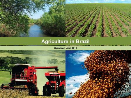 Agriculture in Brazil Overview | April 2010. Los Grobo Overview Section 1.