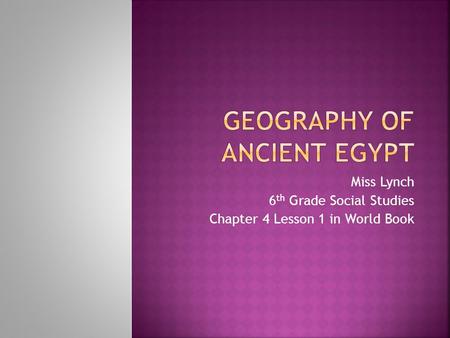 Geography of Ancient Egypt