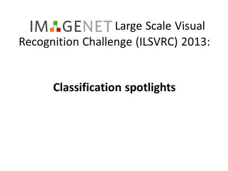 Classification spotlights