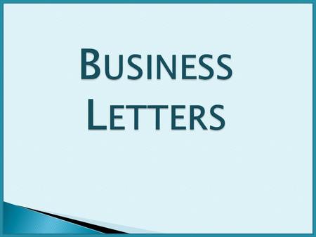 Business Letters.