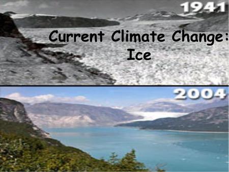 Current Climate Change: Ice. First – An Important Point! Archimedes Principle: A floating object displaces a liquid in an amount equal to it’s own weight.