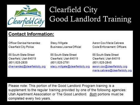 Good Landlord Training