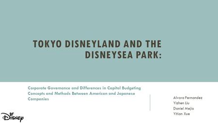 Tokyo Disneyland and the DisneySea Park: