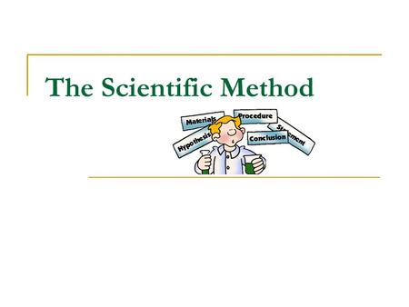 The Scientific Method.