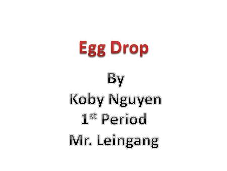 Question How does the type of surface affect the outcome of the egg’s shell breaking? Hypothesis As we increase the amount of the cushion on the surface,