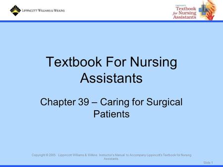 Textbook For Nursing Assistants