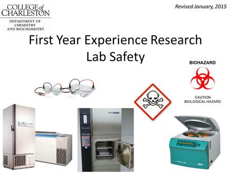 First Year Experience Research Lab Safety. Personal Protective Equipment: What must be worn when you work in the laboratory. 2 1. PPE Eye Protection Lab.