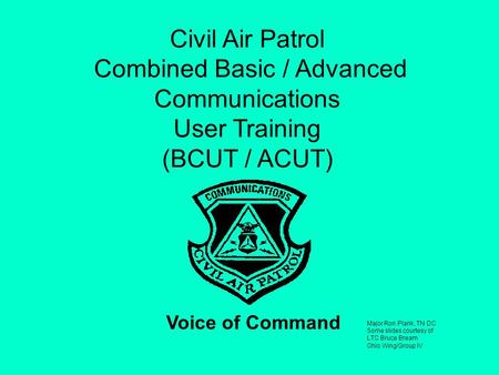 Civil Air Patrol Advanced Communications User Training