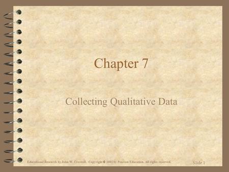 Collecting Qualitative Data