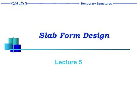 Parts of typical slab formwork