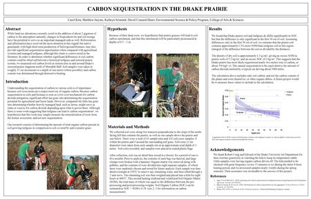 Carol Kim, Matthew Jurysta, Kathryn Szramek, David Courard-Hauri; Environmental Science & Policy Program, College of Arts & Sciences Introduction References.