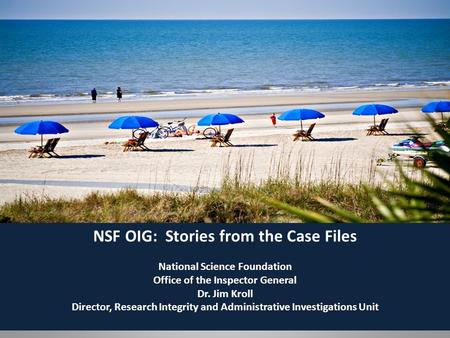 NSF OIG: Stories from the Case Files