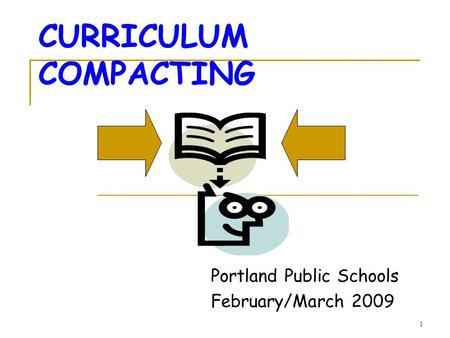 CURRICULUM COMPACTING