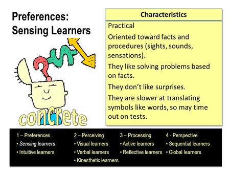 Preferences: Sensing Learners