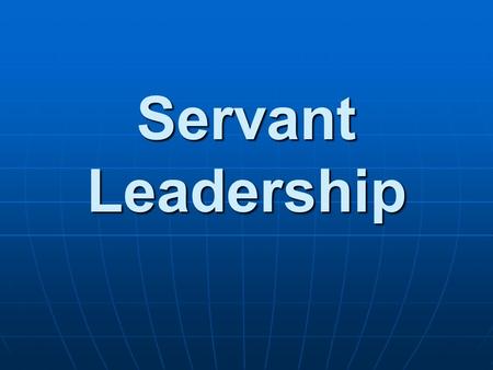 Servant Leadership. So many people are suffering for want of good leader throughout the whole world. Morning Talk -- April 25, 1977, Bombay.