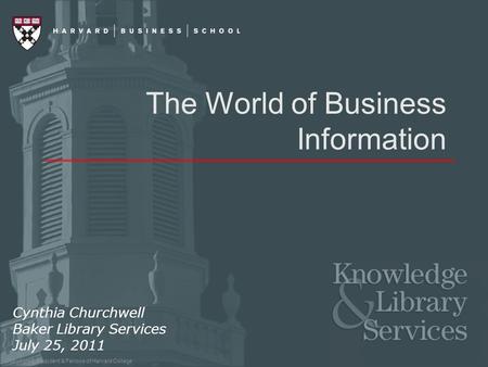 The World of Business Information