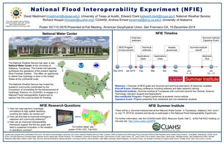 National Flood Interoperability Experiment (NFIE)