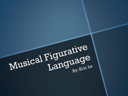 Musical Figurative Language