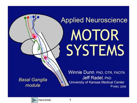 Basal Ganglia module (next slide).