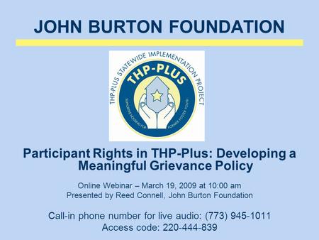 JOHN BURTON FOUNDATION