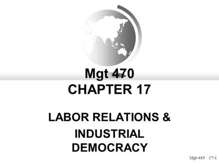 LABOR RELATIONS & INDUSTRIAL DEMOCRACY