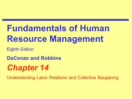 Fundamentals of Human Resource Management