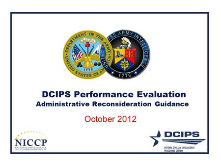 DCIPS Performance Evaluation Administrative Reconsideration Guidance