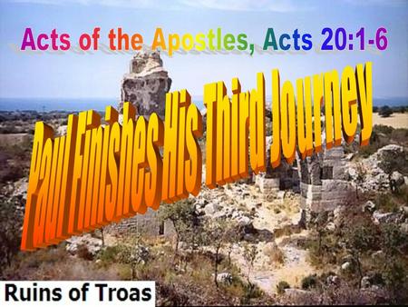 Introduction Introduction Paul leaves Ephesus right after the uproar led by Demetrius the metal smith. He leaves Timothy in Ephesus to superintend the.