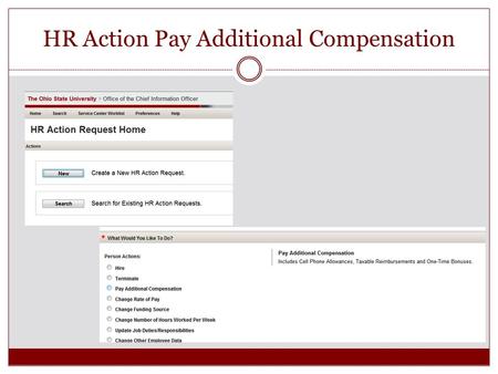 HR Action Pay Additional Compensation. Supervisor Home Department.