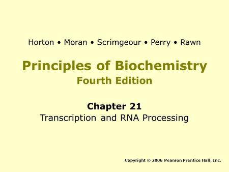 Principles of Biochemistry