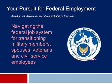 Your Pursuit for Federal Employment