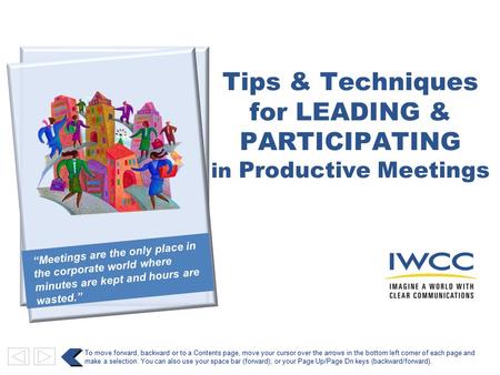 for LEADING & PARTICIPATING in Productive Meetings