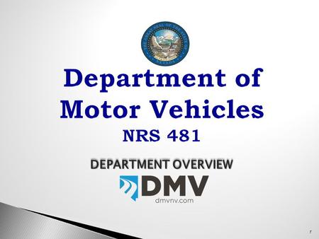 DEPARTMENT OVERVIEW DEPARTMENT OVERVIEW 1.  1173.5 Authorized Positions (FY15)  18 Offices Statewide  8 Divisions  8 Counties as Agents 2.