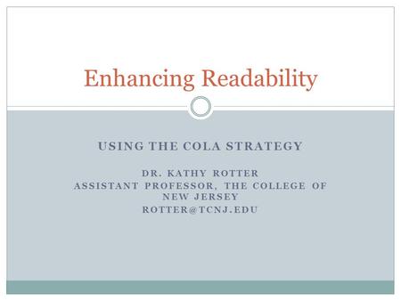 Enhancing Readability