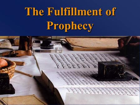 The Fulfillment of Prophecy. “That it might be fulfilled” Matthew 1:22-23 Matthew 2:13-15 Matthew 12:14-21 Matthew 21:1-5.