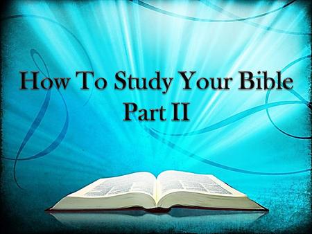 1. Select a topic for study. The topic you select should be one in which you have a spiritual interest or need information. 2. List related words. This.