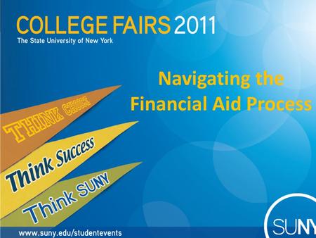 Navigating the Financial Aid Process. TOPICS 1.How much does college cost? 2.Net Price Calculator 3.How and when to apply for financial aid 4.How is financial.