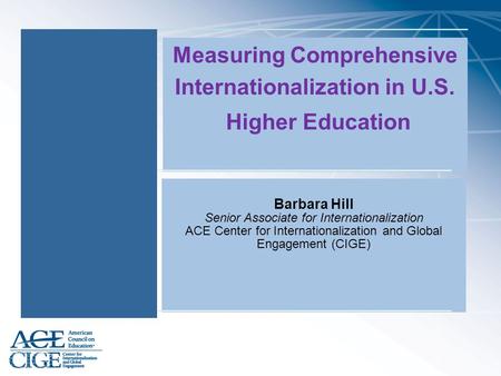 Measuring Comprehensive Internationalization in U.S.