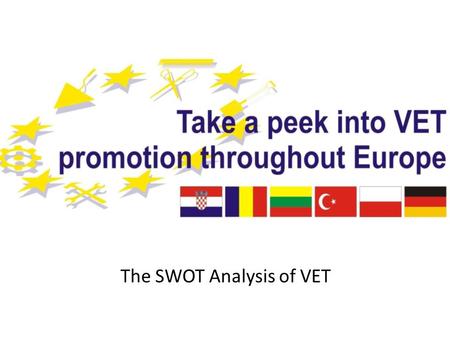 The SWOT Analysis of VET