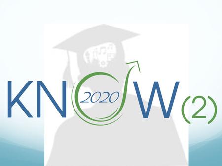 1) KNOW that I must be highly educated for economic success and high quality of life; 2) KNOW that a higher education is achievable by me, my family,