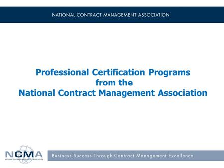 Certification Program