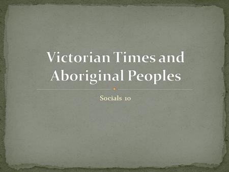 Socials 10. Aboriginal peoples were forced to live on reserves- only a fraction of their former traditional territories. They suffered greatly from disease,