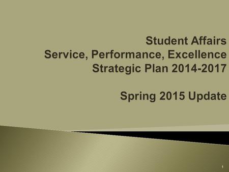 1.  Student success – retention and graduation rates  Identifying alternative revenue streams beyond tuition and fees  Promoting the stellar reputation.