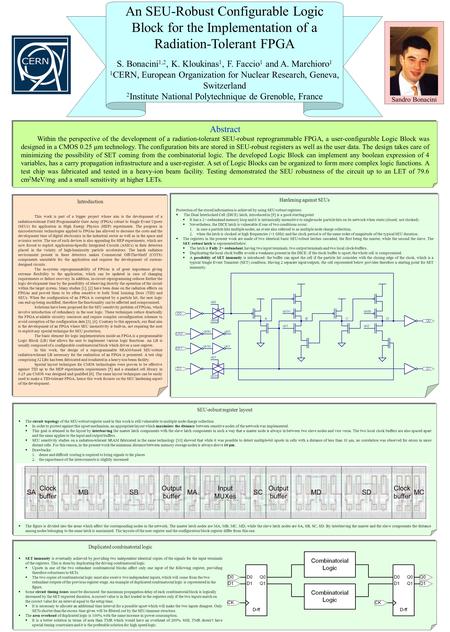 An SEU-Robust Configurable Logic Block for the Implementation of a Radiation-Tolerant FPGA S. Bonacini 1,2, K. Kloukinas 1, F. Faccio 1 and A. Marchioro.