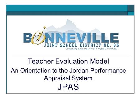 Teacher Evaluation Model