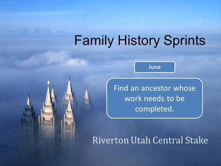 Family History Sprints