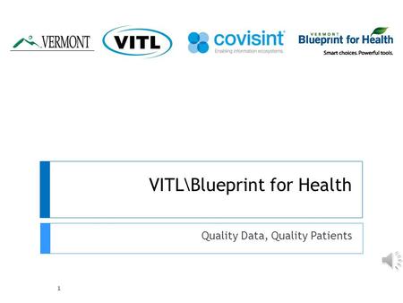 VITL\Blueprint for Health Quality Data, Quality Patients 1.