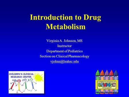 Introduction to Drug Metabolism