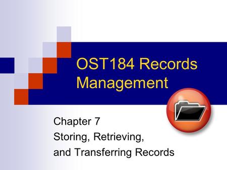 OST184 Records Management